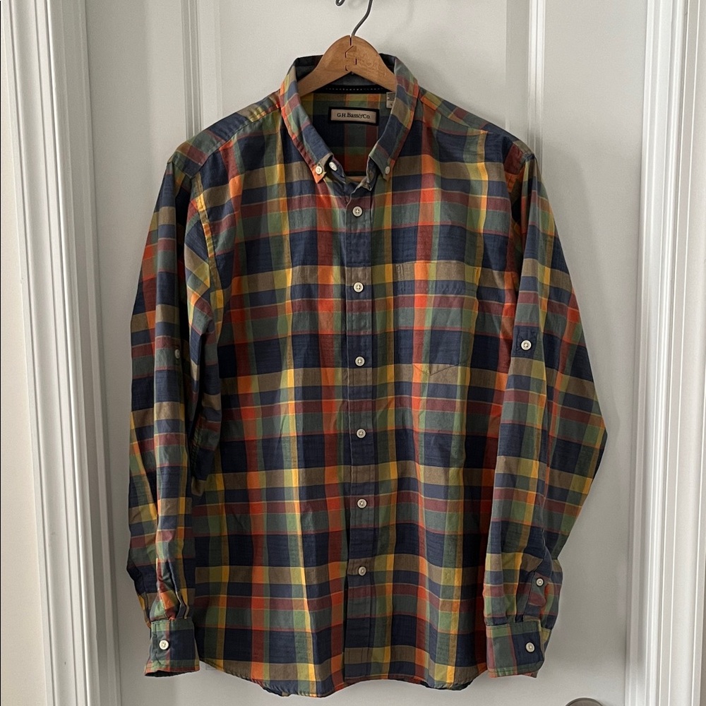 G.H. Bass & Co. Multicolor Plaid Button Down Shirt